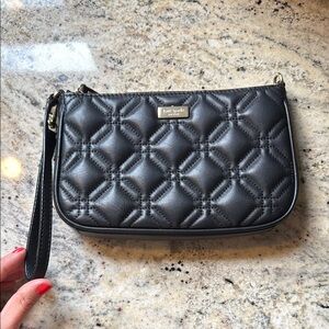 Kate Spade Black Quilted Clutch Wristlet